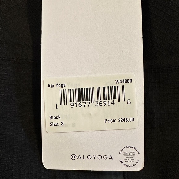 ALO Yoga Black Enhance Bonded Hooded Jacket - Picture 4 of 4